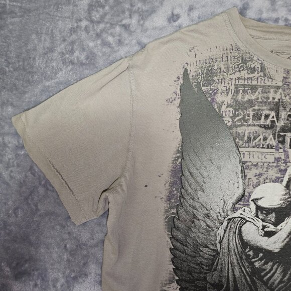 VINTAGE Y2K Modern Culture T-Shirt Angel Warrior Affliction Style Size XXL - Picture 5 of 11